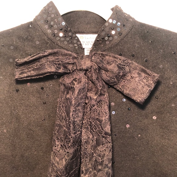 Neiman Marcus + Target Prabel Gurung Black Cape OS - Picture 4 of 7